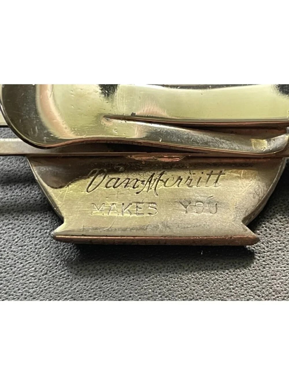 Vintage Van Merritt Beer Distributor Promo Money Clip Windmill Slogan
